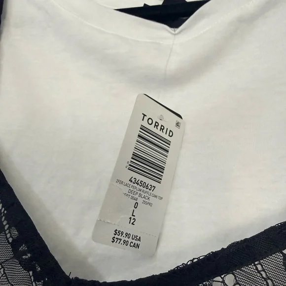 Torrid Peplum Ruffle Cami 2Fer Top - Picture 6 of 6